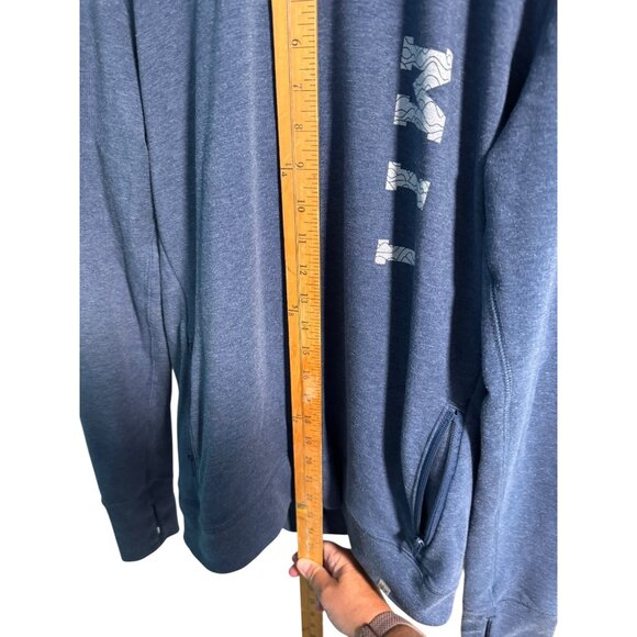 MIT 47 Medium Hoodie Blue With Zipper Pockets & Thumb Holes Made In Peru - Picture 6 of 10